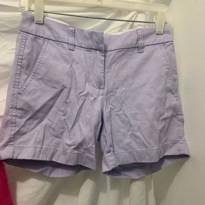 Lilac gently worn j crew brand shorts